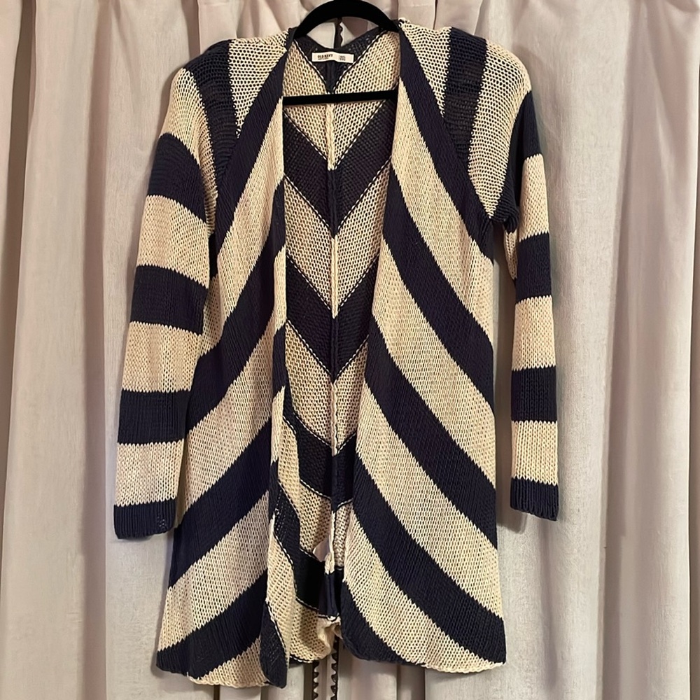 Old Navy striped cardigan. 100 % cotton size XXL.